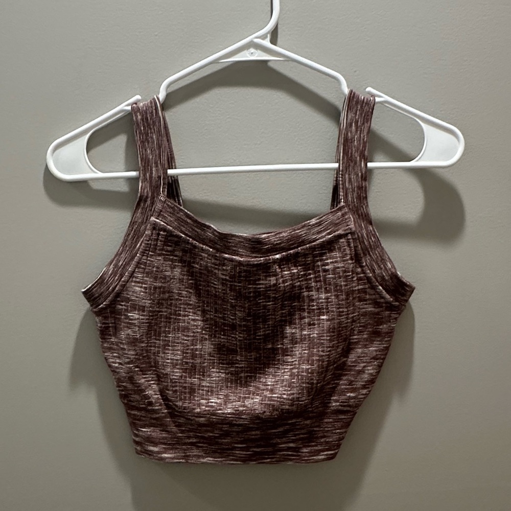 Athleta Brown Ribbed Tank Top